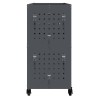Chariot à outils avec étagère avec roue avec stockage Anthracite 75 x 35 x 73 cm Métal 
