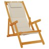 Chaises de plage pliantes 2 pcs Taupe en bois d'acacia et Textilène 