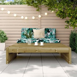 Repose-pied de jardin 120x80 cm bois de pin imprégné 
