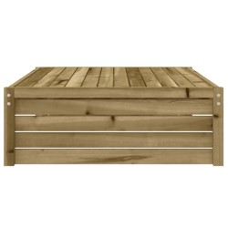 Repose-pied de jardin 120x80 cm bois de pin imprégné 