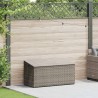 Boîte de rangement de jardin gris 110x50x58 cm résine tressée 