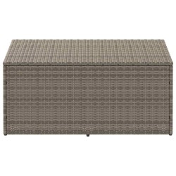 Boîte de rangement de jardin gris 110x50x58 cm résine tressée 