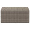 Boîte de rangement de jardin gris 110x50x58 cm résine tressée 