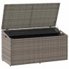 Boîte de rangement de jardin gris 110x50x58 cm résine tressée 
