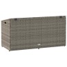 Boîte de rangement de jardin gris 110x50x58 cm résine tressée 
