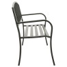 Banc de jardin Gris 120 cm Acier 