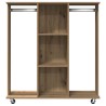Armoire avec roulettes en chêne artisan 102x38x110 cm en bois d'ingénierie 