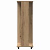 Armoire avec roulettes en chêne artisan 102x38x110 cm en bois d'ingénierie 