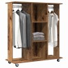 Armoire sur roues en vieux bois 102x38x110 cm en bois d'ingénierie 