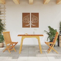 Table à manger de jardin 110x56x75 cm bois massif d'acacia 