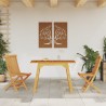 Table à manger de jardin 110x56x75 cm bois massif d'acacia 