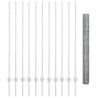 Poteaux de clôture 22 pcs U-Channel 140 cm Acier galvanisé 