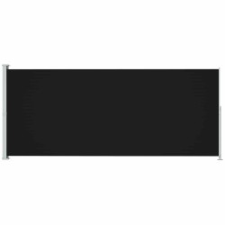 Auvent latéral rétractable de patio 220x500 cm Noir 