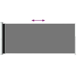 Auvent latéral rétractable de patio 220x500 cm Noir 