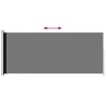 Auvent latéral rétractable de patio 220x500 cm Noir 