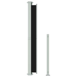 Auvent latéral rétractable de patio 220x500 cm Noir 
