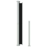 Auvent latéral rétractable de patio 220x500 cm Noir 
