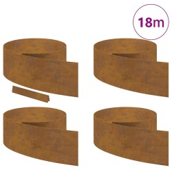 Bordure de jardin 4 pcs Rouillé 450 x 25 cm 