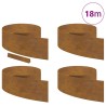 Bordure de jardin 4 pcs Rouillé 450 x 25 cm 