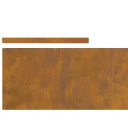 Bordure de jardin 4 pcs Rouillé 450 x 25 cm 