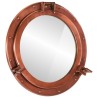 Miroir en forme de hublot mural Ø50 cm aluminium et verre 