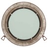 Miroir en forme de hublot mural Ø50 cm aluminium et verre 