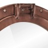 Miroir en forme de hublot mural Ø50 cm aluminium et verre 