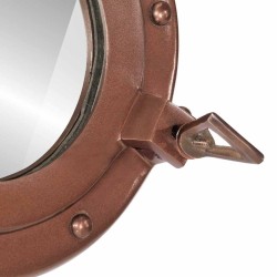 Miroir en forme de hublot mural Ø50 cm aluminium et verre 