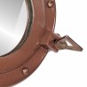 Miroir en forme de hublot mural Ø50 cm aluminium et verre 