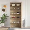 Meuble à chaussures Chêne Sonoma 80x35,5x180 cm Bois d'ingénierie 