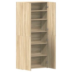 Meuble à chaussures Chêne Sonoma 80x35,5x180 cm Bois d'ingénierie 