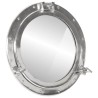 Miroir en forme de hublot mural Ø50 cm aluminium et verre 