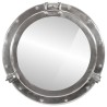 Miroir en forme de hublot mural Ø50 cm aluminium et verre 