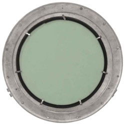 Miroir en forme de hublot mural Ø50 cm aluminium et verre 