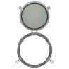 Miroir en forme de hublot mural Ø50 cm aluminium et verre 
