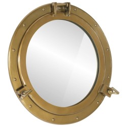 Miroir en forme de porthole mural Ø50 cm aluminium et verre 