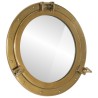 Miroir en forme de porthole mural Ø50 cm aluminium et verre 