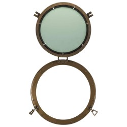 Miroir en forme de porthole mural Ø50 cm aluminium et verre 