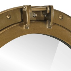 Miroir en forme de porthole mural Ø50 cm aluminium et verre 