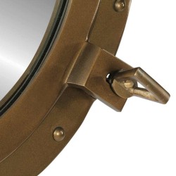 Miroir en forme de porthole mural Ø50 cm aluminium et verre 