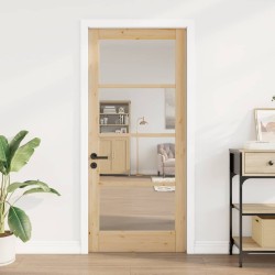 Porte intérieure avec verre "ORKDAL" 86x198,5x4 cm en bois massif de pin 