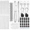 Jeu de Poteaux de Clôture Argent 1 x 10 m Acier galvanisé 