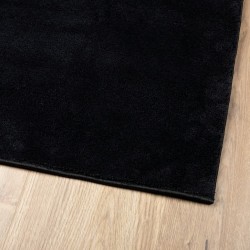 Tapis OVIEDO à poils courts noir 200x200 cm 