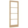 porte intérieure avec verre "ORKDAL" 83x211x4 cm en bois de pin massif 