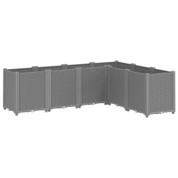 Jardinière gris clair 160x120x53 cm polypropylène 