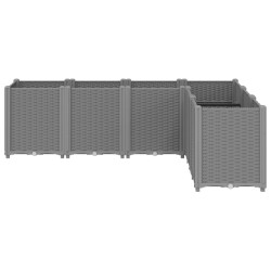 Jardinière gris clair 160x120x53 cm polypropylène 