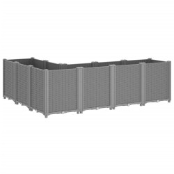 Jardinière gris clair 160x120x53 cm polypropylène 