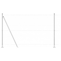 Ensemble de Clôture Set de 2 Acier galvanisé 25 x 1,5 m Durable 