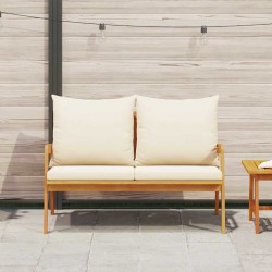 Banc de jardin avec coussins 115x65x71 cm Bois d'acacia massif 