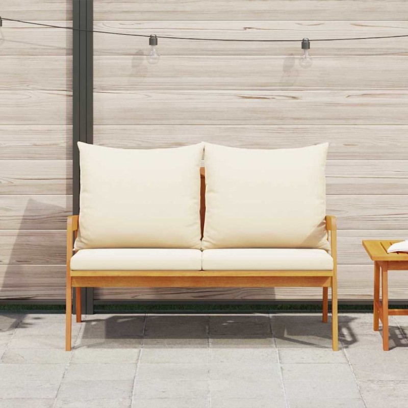 Banc de jardin avec coussins 115x65x71 cm Bois d'acacia massif 